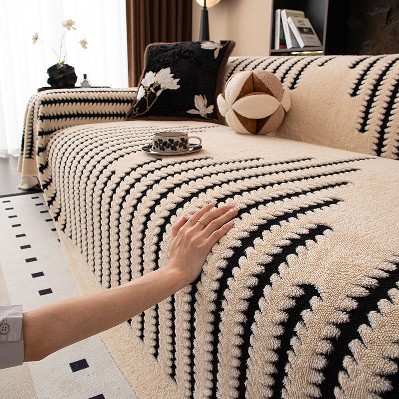 🛋️Class A Baby-Grade Cotton Fleece Sofa Covers｜50% Off! Waterproof, Warm, Multi-Functional✨