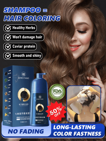 🌿Gentle, Plant-Based Hair Dye: Covers Gray Hair in Just 3 Minutes🌿