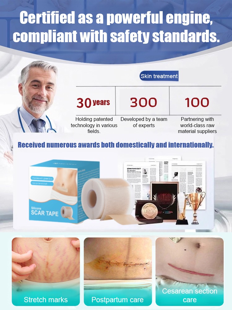 🏥German Medical-Grade Scar Fading Patches! Completely Eliminates Stretch Marks/C-Section Scars🌈