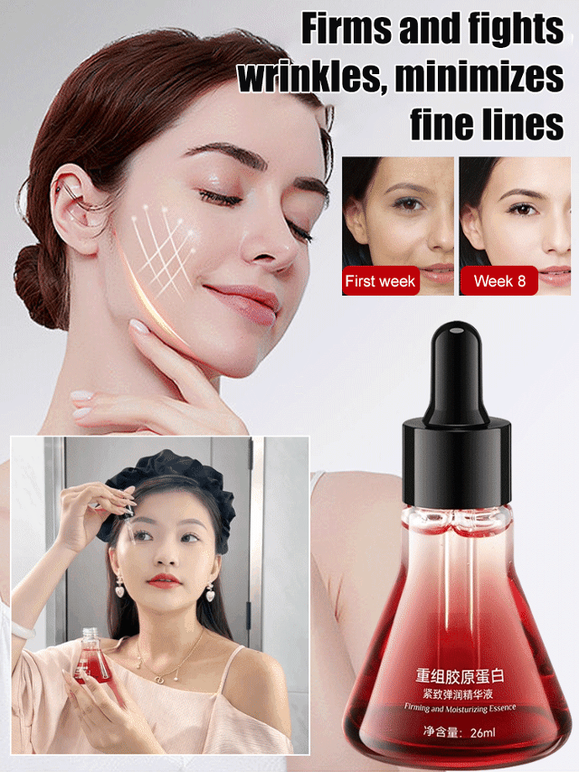 [🎉Buy One Get One Free] 💥Wrinkle Eraser 🧴Cell Rebuilding Collagen Serum, precisely reduces fine lines!🌟