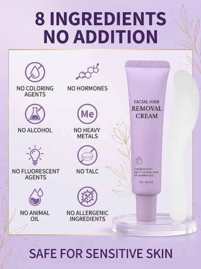 💫Long-lasting smooth hair removal cream, 97% non-irritating and leaves no dark spots, 2-in-1 hair removal and skin care