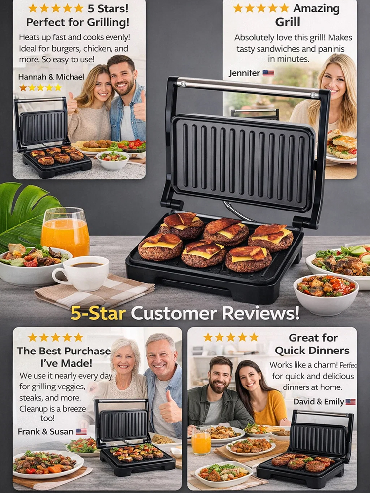 🍳Cooking Assistant Multifunktionale elektrische Grillpfanne | 50 % Rabatt! Grillen, Braten und Wok-Kosten – alles in einem Gerät! ✨ Kostenloser Versand