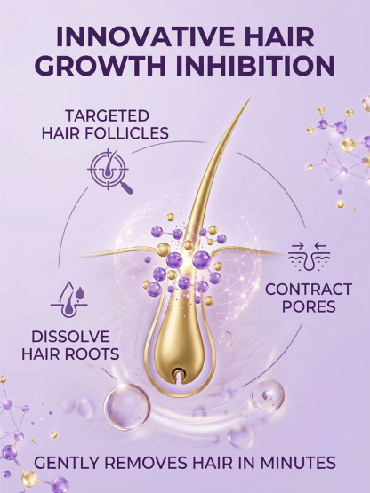 💫Long-lasting smooth hair removal cream, 97% non-irritating and leaves no dark spots, 2-in-1 hair removal and skin care