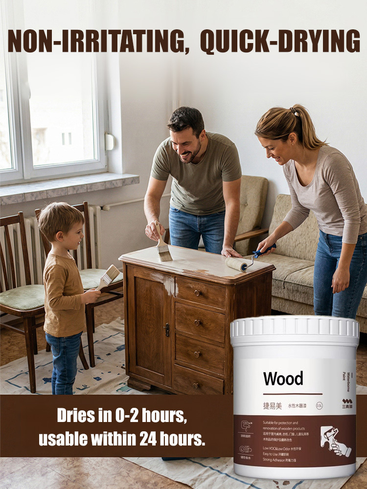 🎨Water-based wood paint for furniture renovation✨ Repairs paint chips and scratches, environmentally friendly and easy to apply