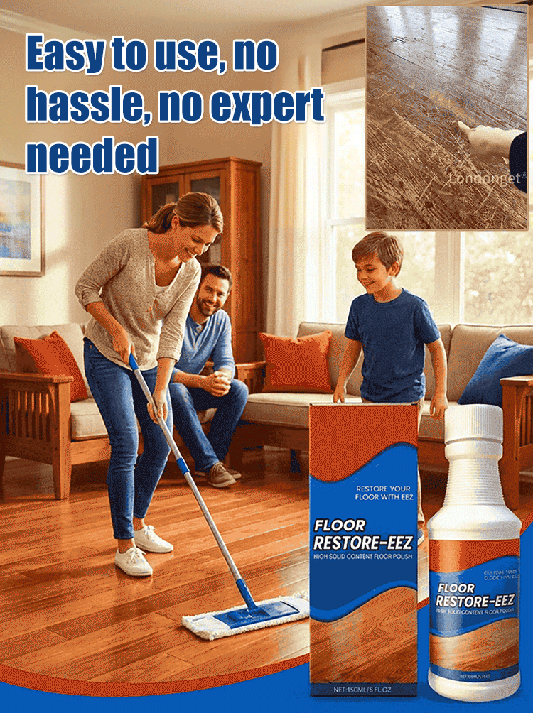 🪵Wood Floor Savior! ✨Repair and polish in one step, gentle on wood and won't damage finish