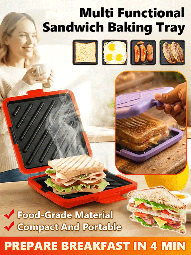 🍞Portable Sandwich Baking Pan🧈 Highly efficient and quick cooking, sandwiches baked in 4 minutes✨