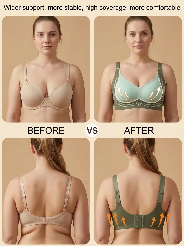 ✨3D Lifting Seamless Shaping Bra - 8 Hours Zero Pressure, Slims Underarms and Makes Breasts Look 5kg Smaller