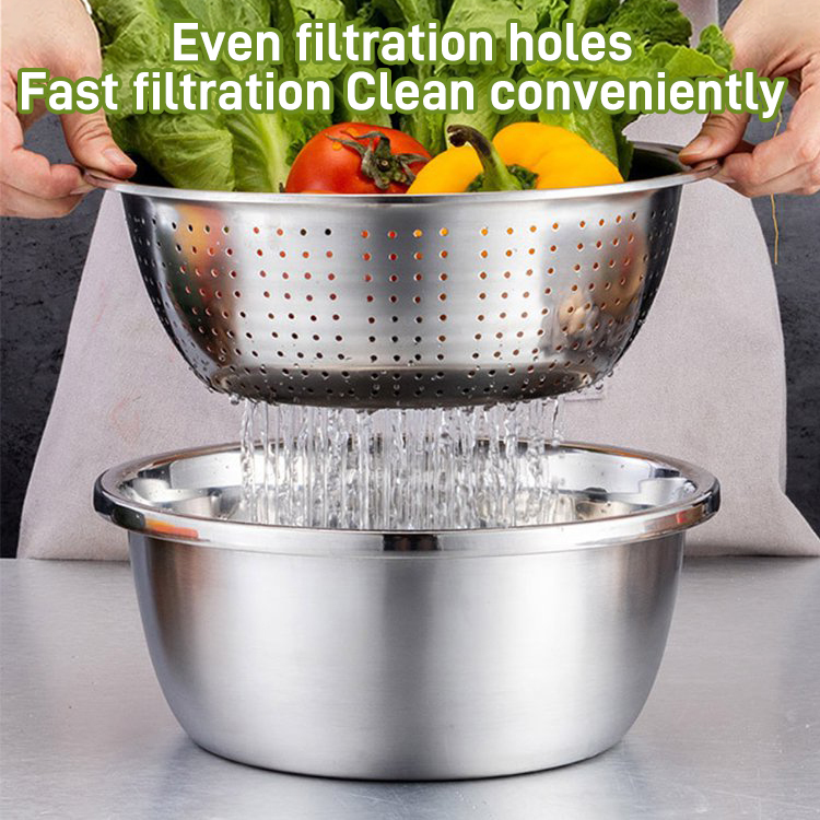 Stainless Steel Vegetable Cutter with Drain Basket