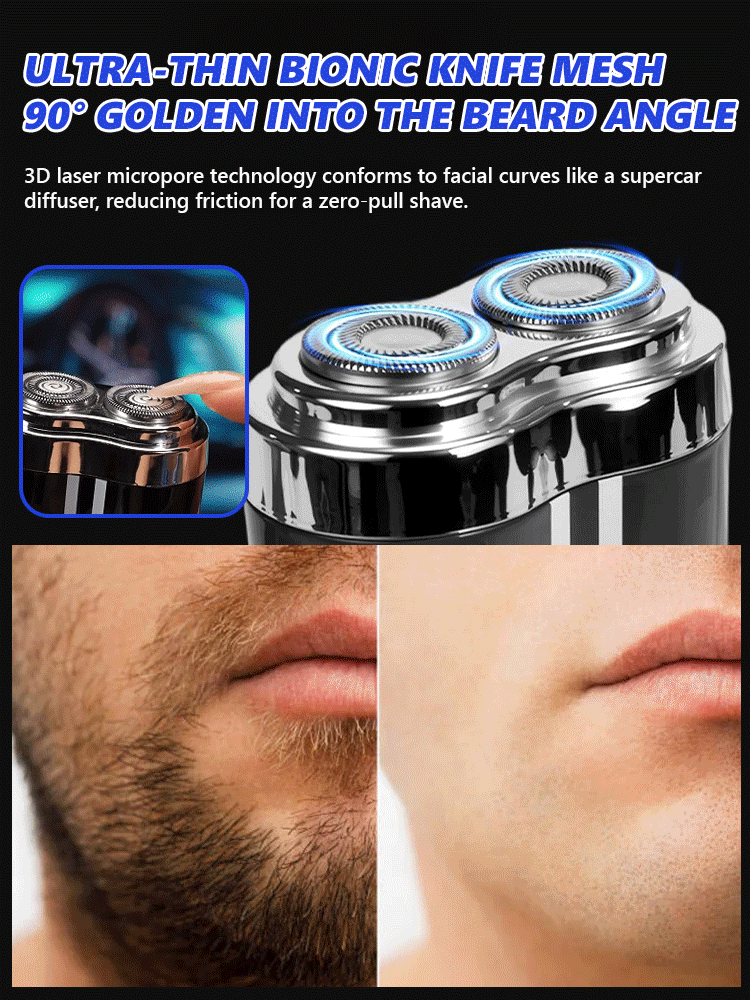 🪒Stubble Harvester Shaver🧔‍♂️, ultra-fast 30-second cleansing, uncompromising power, double the comfort.🤩