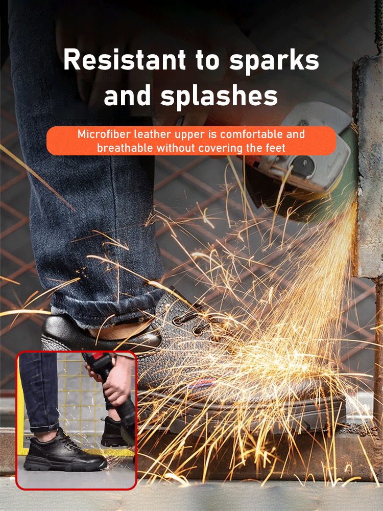 Wear-resistant anti-smash and anti-puncture work shoes