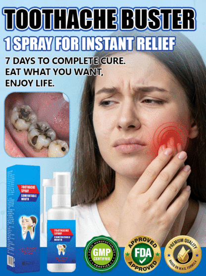 🦷Toothache Relief Spray｜3-Second Pain Relief! 2 for $39 with Free Shipping✨