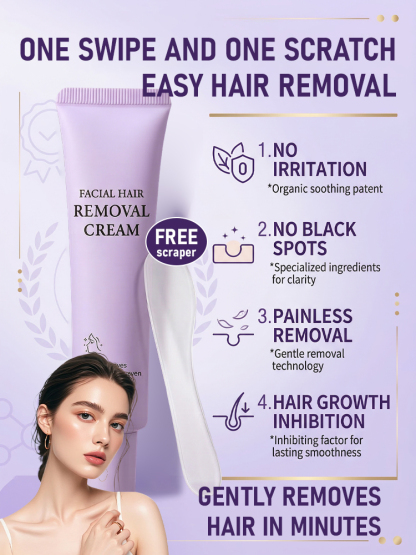 💫Long-lasting smooth hair removal cream, 97% non-irritating and leaves no dark spots, 2-in-1 hair removal and skin care