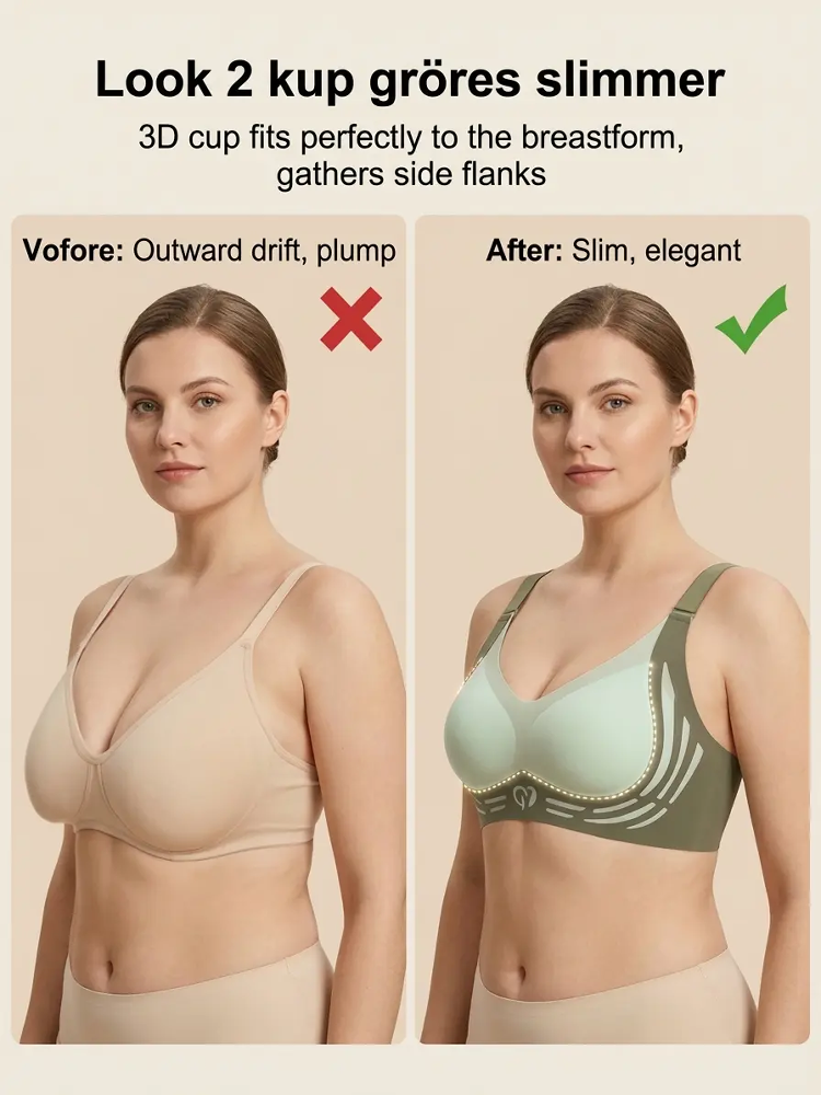 ✨3D Lifting Seamless Shaping Bra - 8 Hours Zero Pressure, Slims Underarms and Makes Breasts Look 5kg Smaller