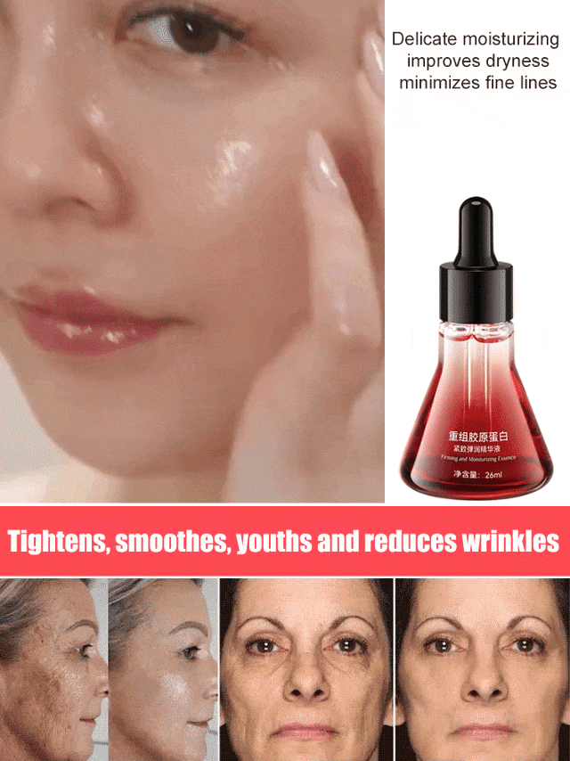 [🎉Buy One Get One Free] 💥Wrinkle Eraser 🧴Cell Rebuilding Collagen Serum, precisely reduces fine lines!🌟