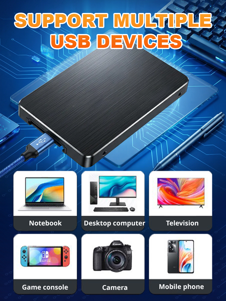 🚀16TB Ultra-Large Capacity Portable Hard Drive, Compatible with Computers, Mobile Phones, and Game Consoles