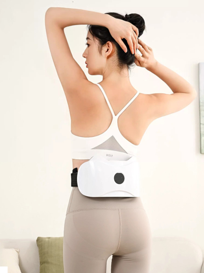 💆‍♀️🌀 High-Frequency Vibration Abdominal Massager｜🤲 Two-way kneading + 🌀 High-frequency vibration · 🎚️ 3 intensity levels · 📐 140° fit · ✨ Aids in shaping
