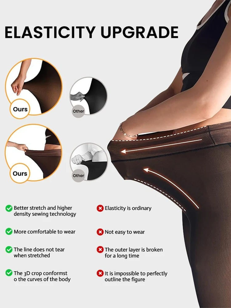 【⏳Limited Time 50% Off】Fleece-Lined Shaping Leggings | ☁️Nude-like High-Elasticity Experience