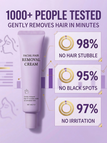 💫Long-lasting smooth hair removal cream, 97% non-irritating and leaves no dark spots, 2-in-1 hair removal and skin care