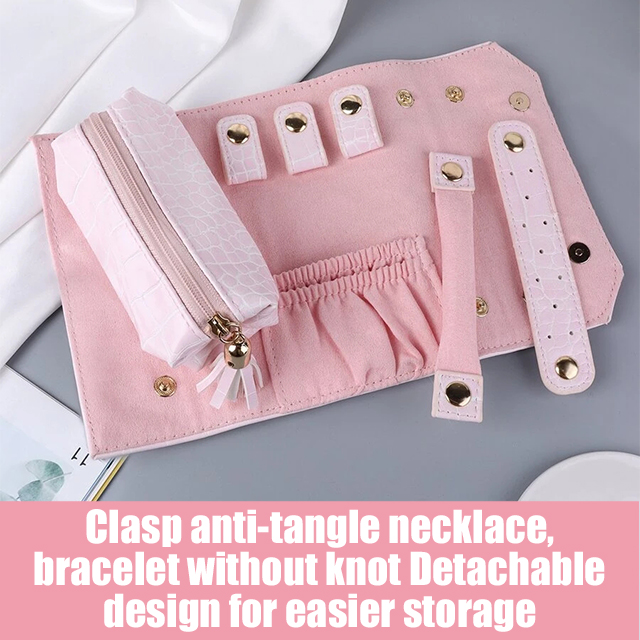 Jewelry Earring Organizer Roll Storage