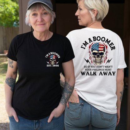I'M A BOOMER. Graphic  Custom Year Of Birth t-shirt, Hoodie, Boomer Generation T shirt 