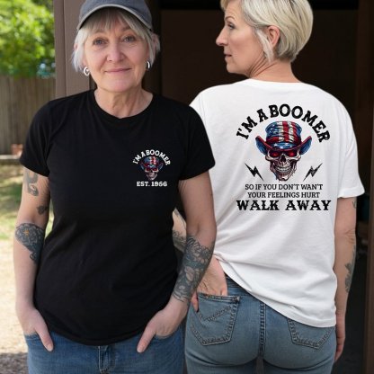 American Skull Cliparts Custom Year Of Birth T-Shirt, Hoodie, Boomer Generation T Shirt 