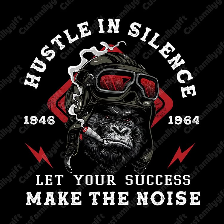 Hustle In Silence Custom Year Of Birth T-Shirt, Hoodie, Boomer Generation T Shirt 