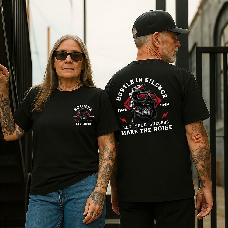 Hustle In Silence Custom Year Of Birth T-Shirt, Hoodie, Boomer Generation T Shirt 