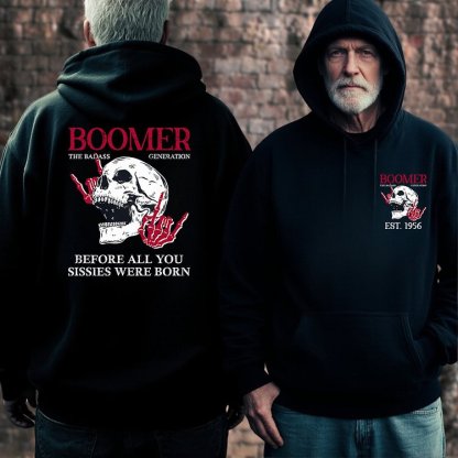 BOOMER Rock Skull Custom Year Of Birth T-Shirt, Hoodie, Boomer Generation T Shirt 