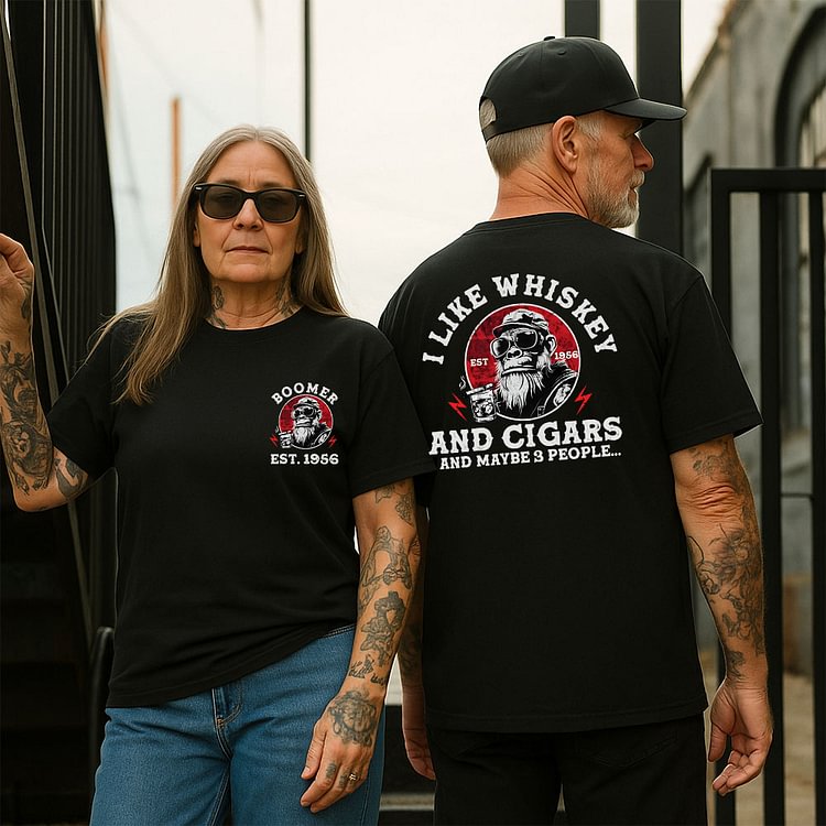 I Like Whiskey And Cigars Custom Year Of Birth T-Shirt, Hoodie, Boomer Generation T Shirt