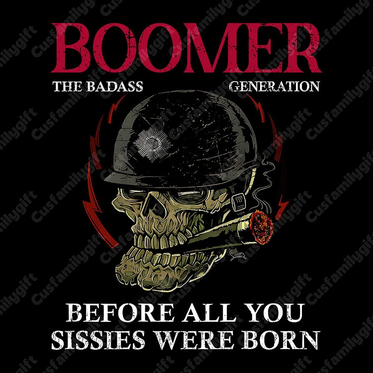 BOOMER Skull Custom Year Of Birth T-Shirt, Hoodie, Boomer Generation T-Shirt