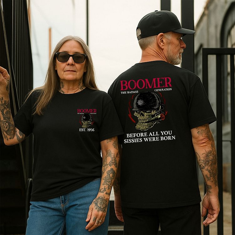 BOOMER Skull Custom Year Of Birth T-Shirt, Hoodie, Boomer Generation T-Shirt