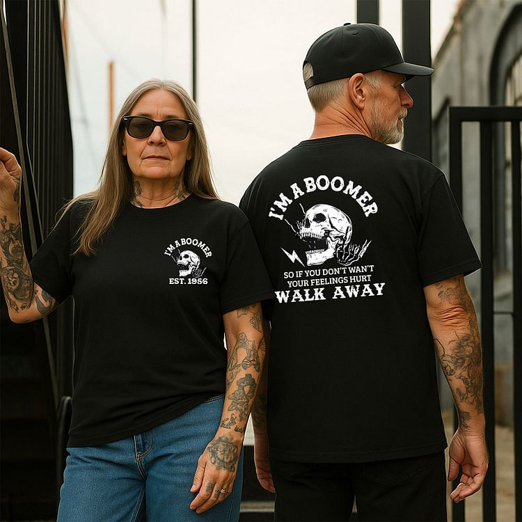 BOOMER Rock Skull Custom Birth Year T-Shirts, Hoodies, Baby Boomer T-Shirts