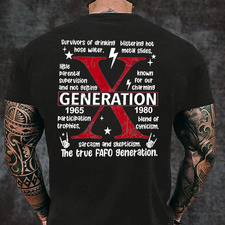 GENERATION X MISSISSIPPI Graphic  Custom Generation X Quotes Custom Gen X EST Bothside Print Man T-shirt