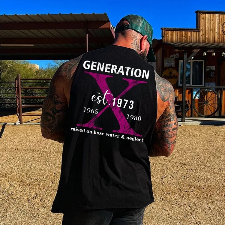 "Raised On Hose Water & Neglect" Graphic Tank Top - Custom Birth Year