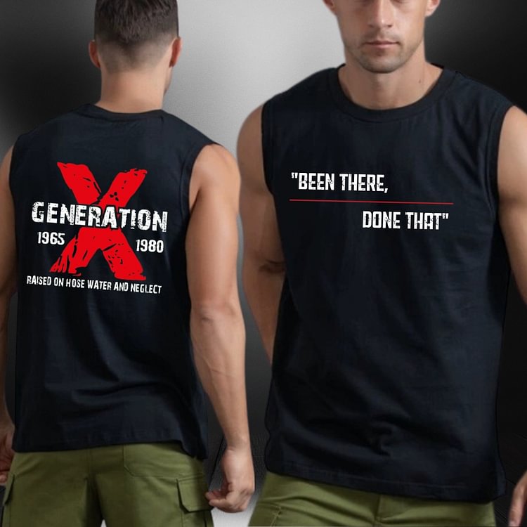 GENERATION X 1965 1980 RAISED ON HOSE WATER AND NEGLECT Graphic Tank Top - Custom Birth Year