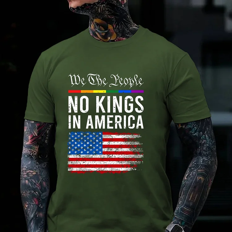 We The People NO KINGS IN AMERICA Art Graphic Men's T-Shirt