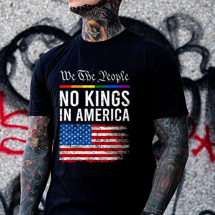 We The People NO KINGS IN AMERICA Art Graphic Men's T-Shirt