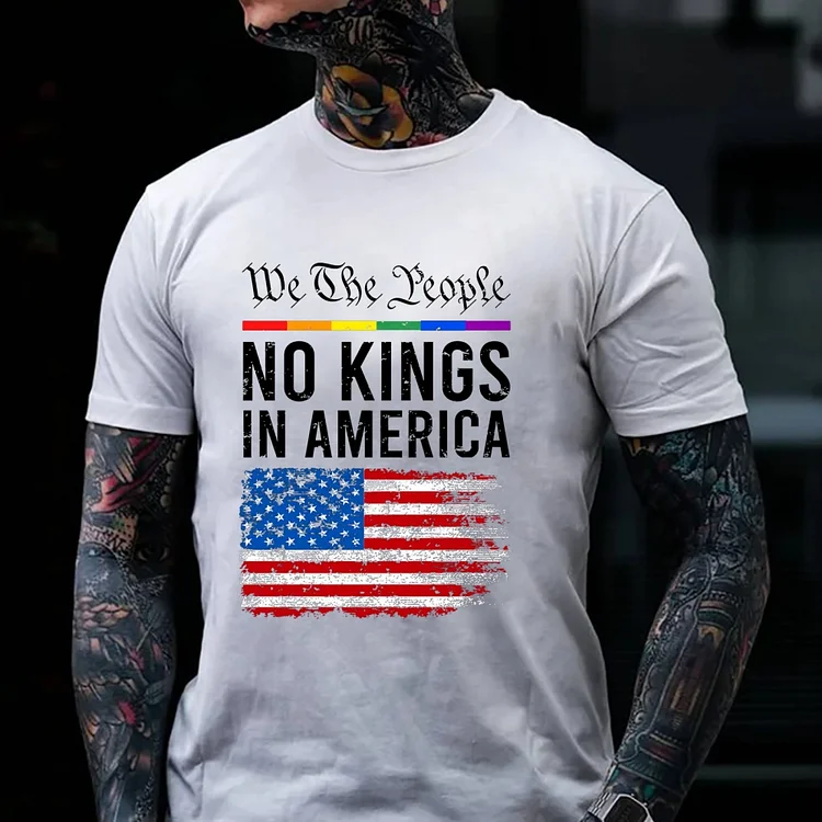 We The People NO KINGS IN AMERICA Art Graphic Men's T-Shirt