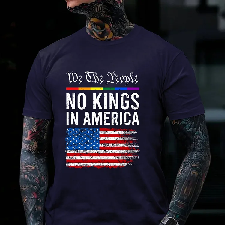 We The People NO KINGS IN AMERICA Art Graphic Men's T-Shirt