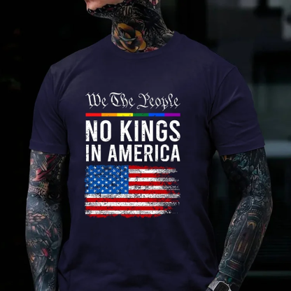 We The People NO KINGS IN AMERICA Art Graphic Men's T-Shirt