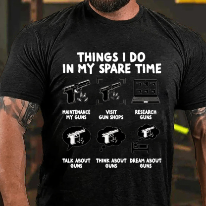 THINGS I DO IN MY SPARE TIME Culture Art Printing Men's T-Shirt