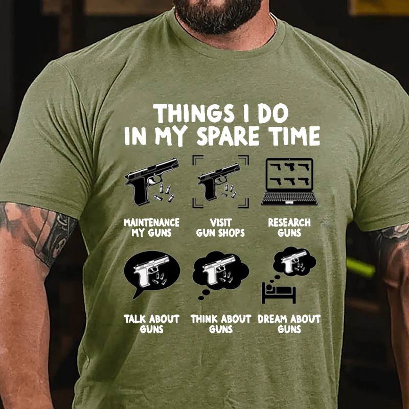THINGS I DO IN MY SPARE TIME Culture Art Printing Men's T-Shirt