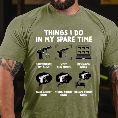 THINGS I DO IN MY SPARE TIME Culture Art Printing Men's T-Shirt