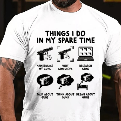 THINGS I DO IN MY SPARE TIME Culture Art Printing Men's T-Shirt