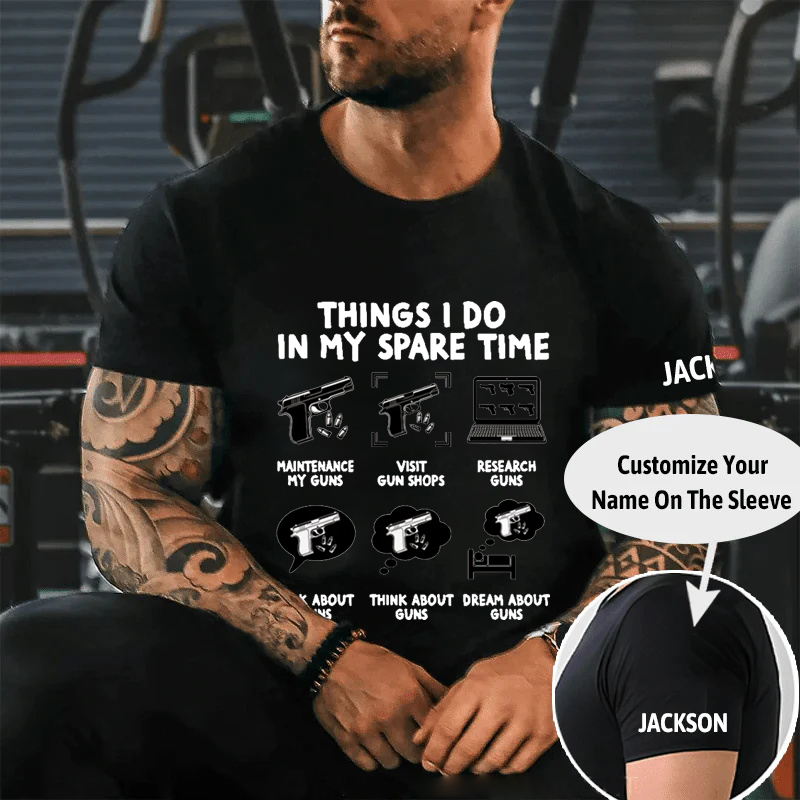 THINGS I DO IN MY SPARE TIME Culture Art Printing Men's T-Shirt
