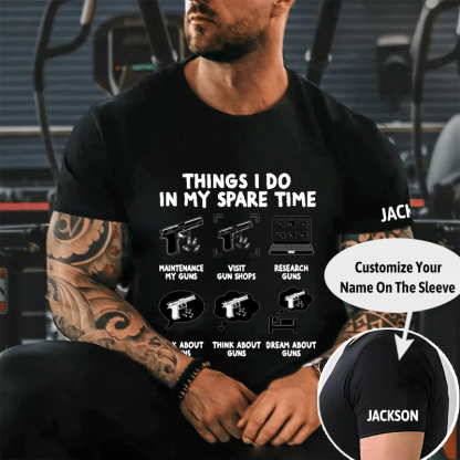 THINGS I DO IN MY SPARE TIME Culture Art Printing Men's T-Shirt