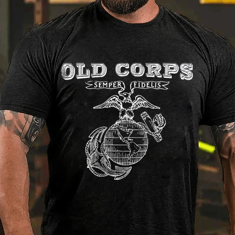 OLD CORPS SEMPER FIDELIS Culture Art Printing Men's T-Shirt