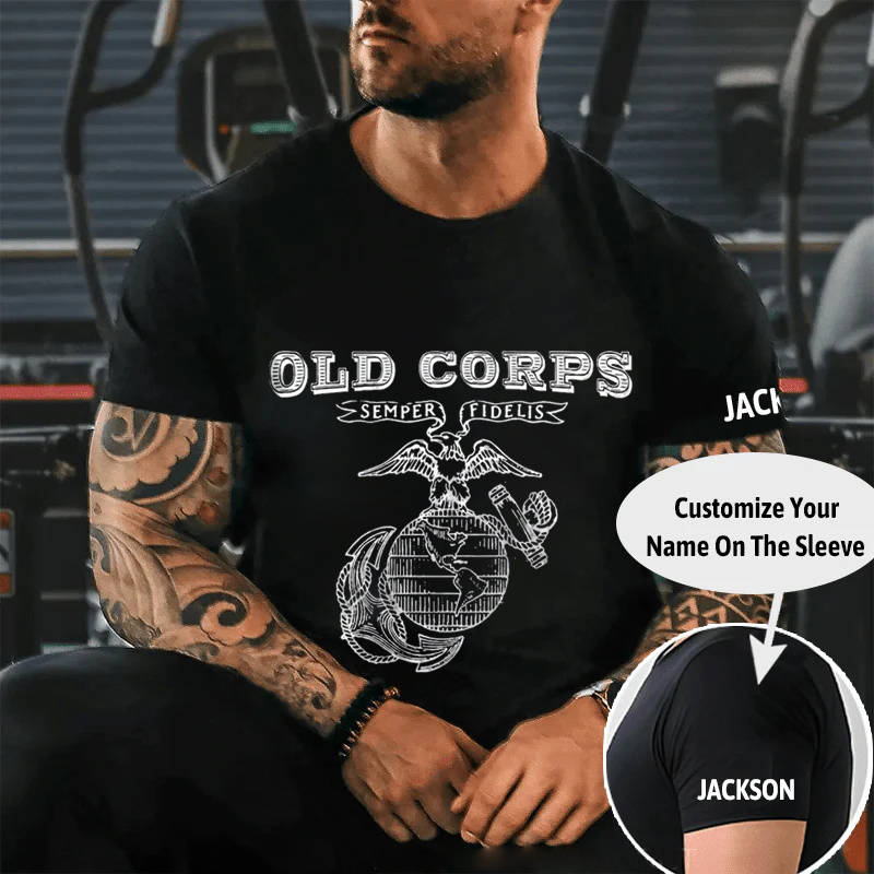 OLD CORPS SEMPER FIDELIS Culture Art Printing Men's T-Shirt