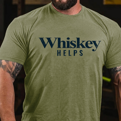 Whiskey Helps Culture Art Printing Men's T-Shirt