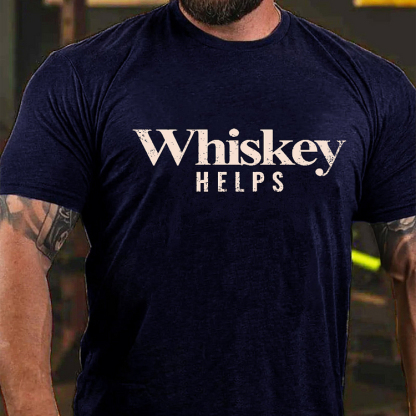 Whiskey Helps Culture Art Printing Men's T-Shirt